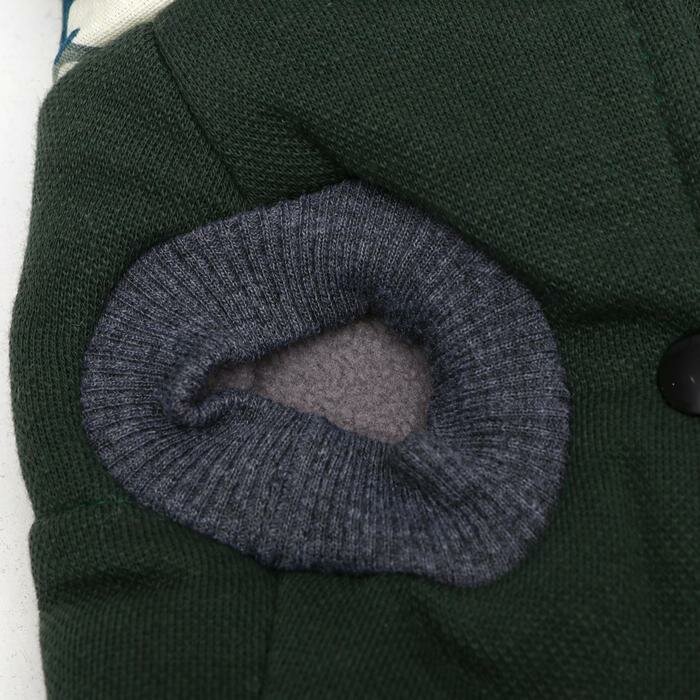 Куртка для собак, S (ДС 20 см, ОШ 23 см, ОГ 32 см), тёмно-зелёная - фотография № 9