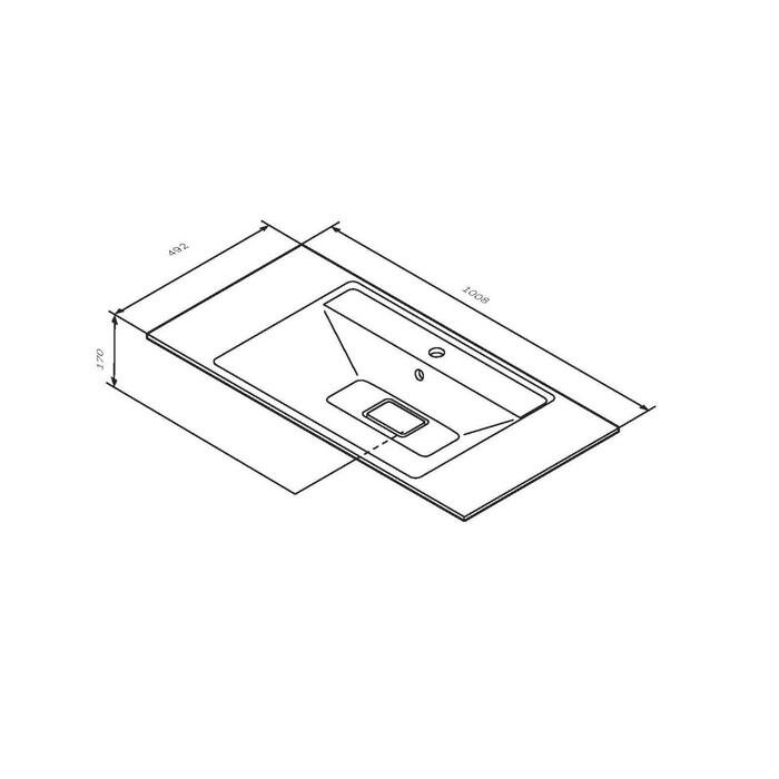 Раковина AM.PM M50AWPX1001WG INSPIRE V2.0, мебельная, исскусвенный мрамор, перелив, белый - фотография № 2