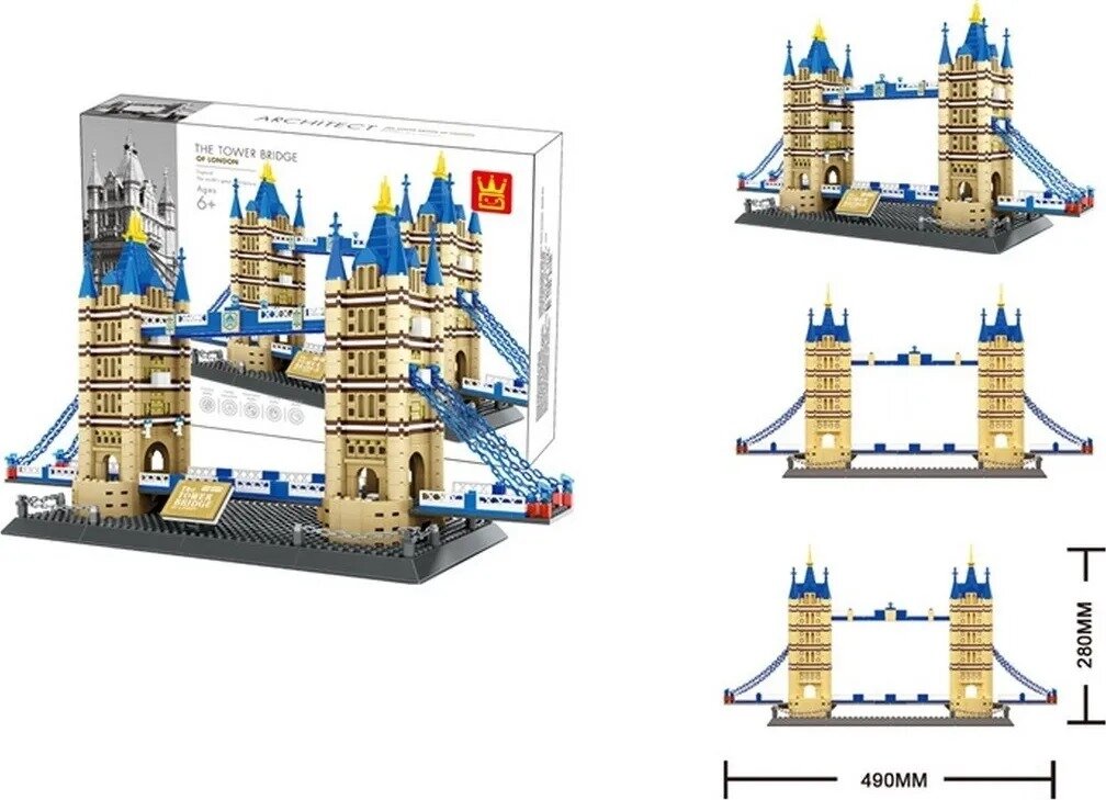 Конструктор Wange Тауэрский мост Лондон Англия 1052 детали 69968