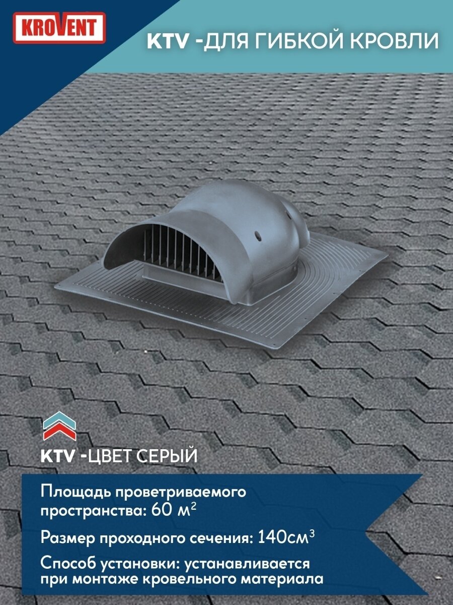 фото Аэратор КТВ / Кровельный вентиль KTV для гибкой черепицы