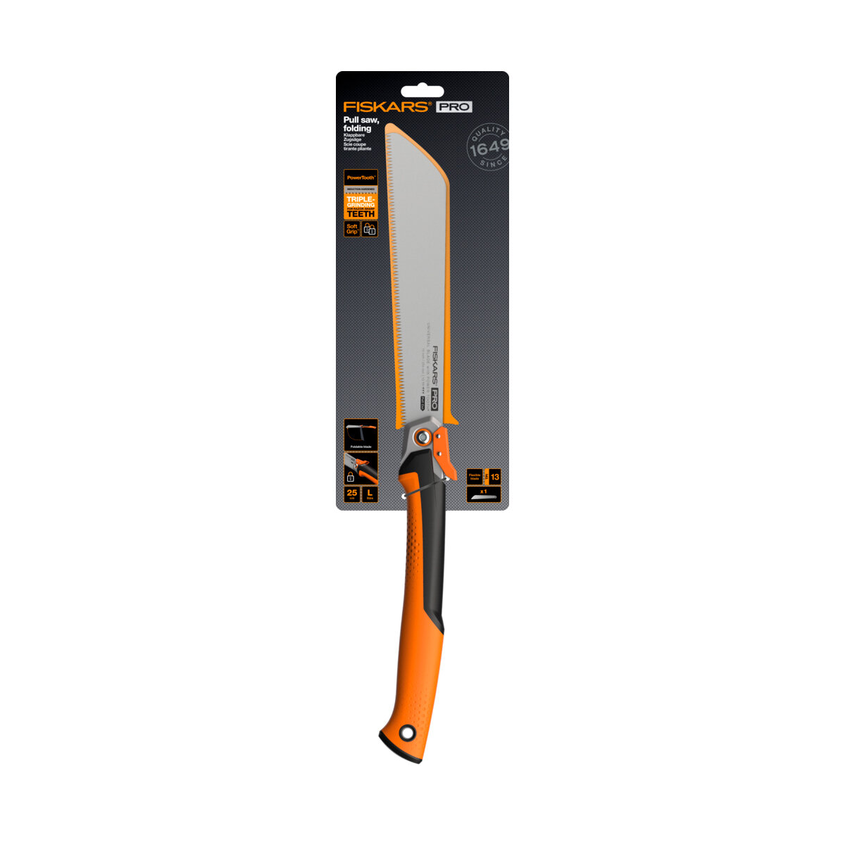 Пила тяговая Fiskars Pro PowerTooth, складная, 250 мм, 13 TPI - фотография № 6