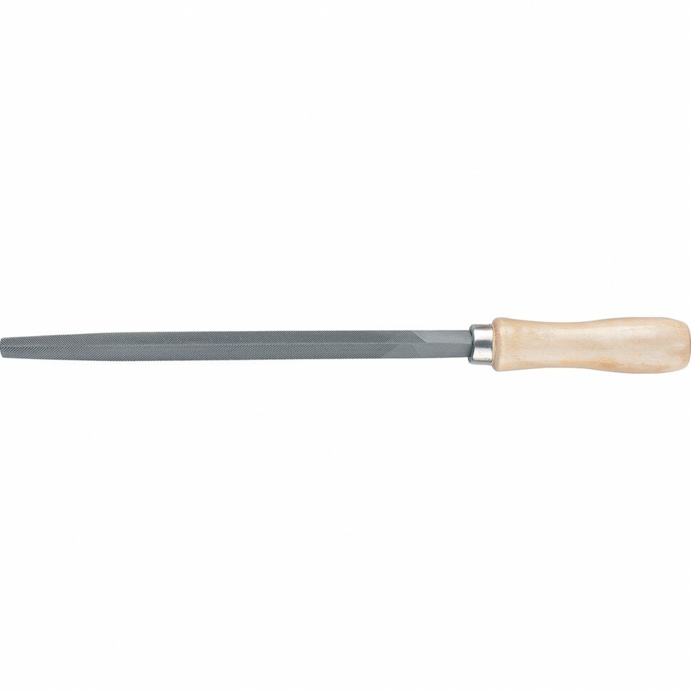 Напильник трехгранный 200 мм деревянная ручка Сибртех