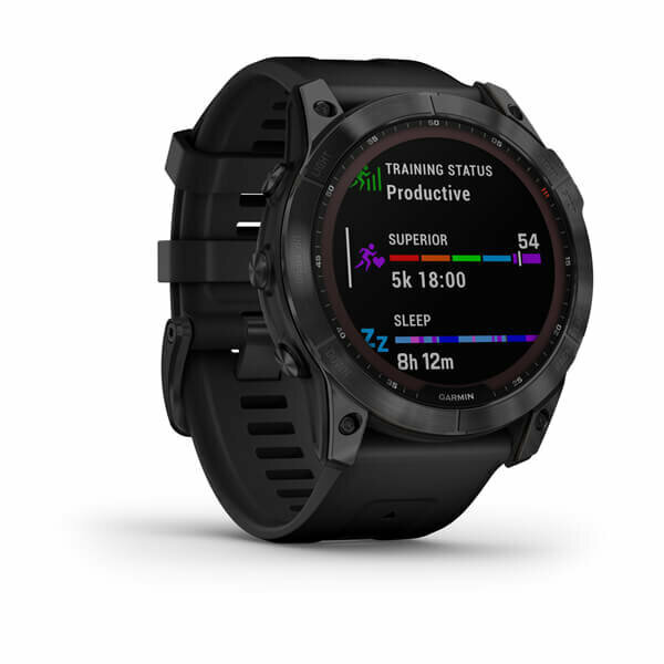 Garmin Fenix 7X Sapphire Solar титановый черный DLC