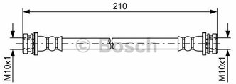 Шланг тормозной задний Nissan X-Trail 07>13 Renault Koleos I 08> BOSCH 1987481628