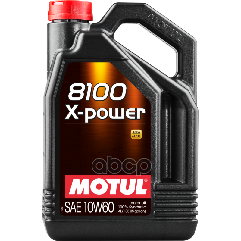 MOTUL Масло Мотор., 4 Л., 8100 X-Power, Sae 10w-60, ( 106 143 )