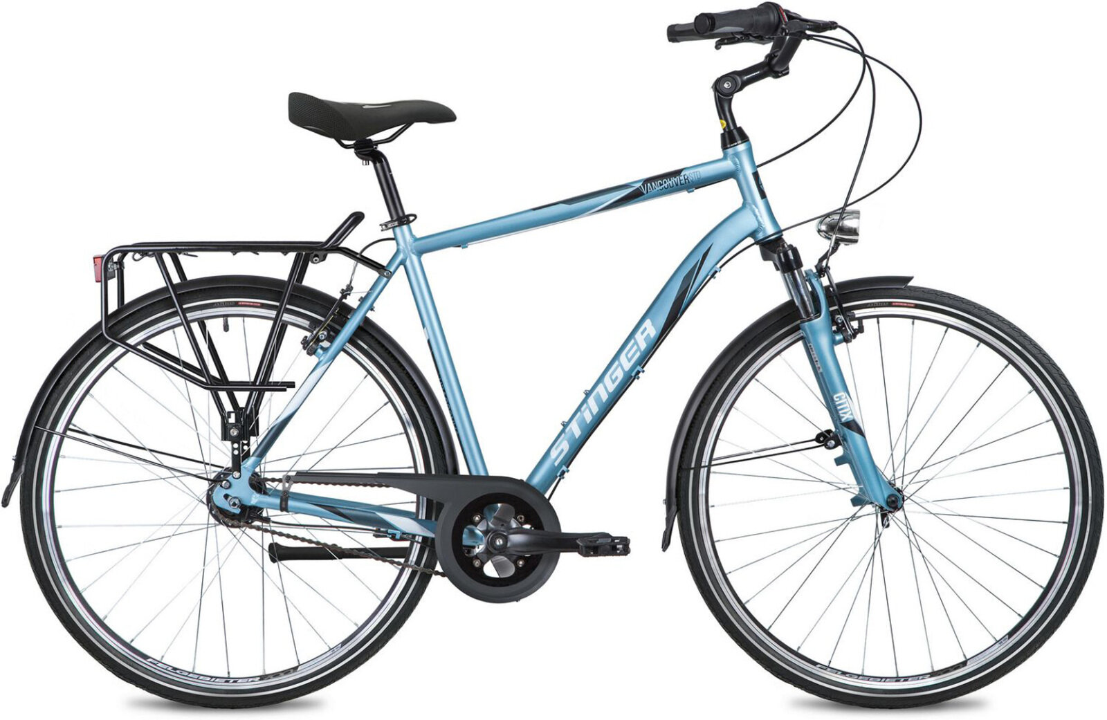 Комфортный велосипед Stinger Vancouver STD (2021) 56 см" Синий (182-191 см)