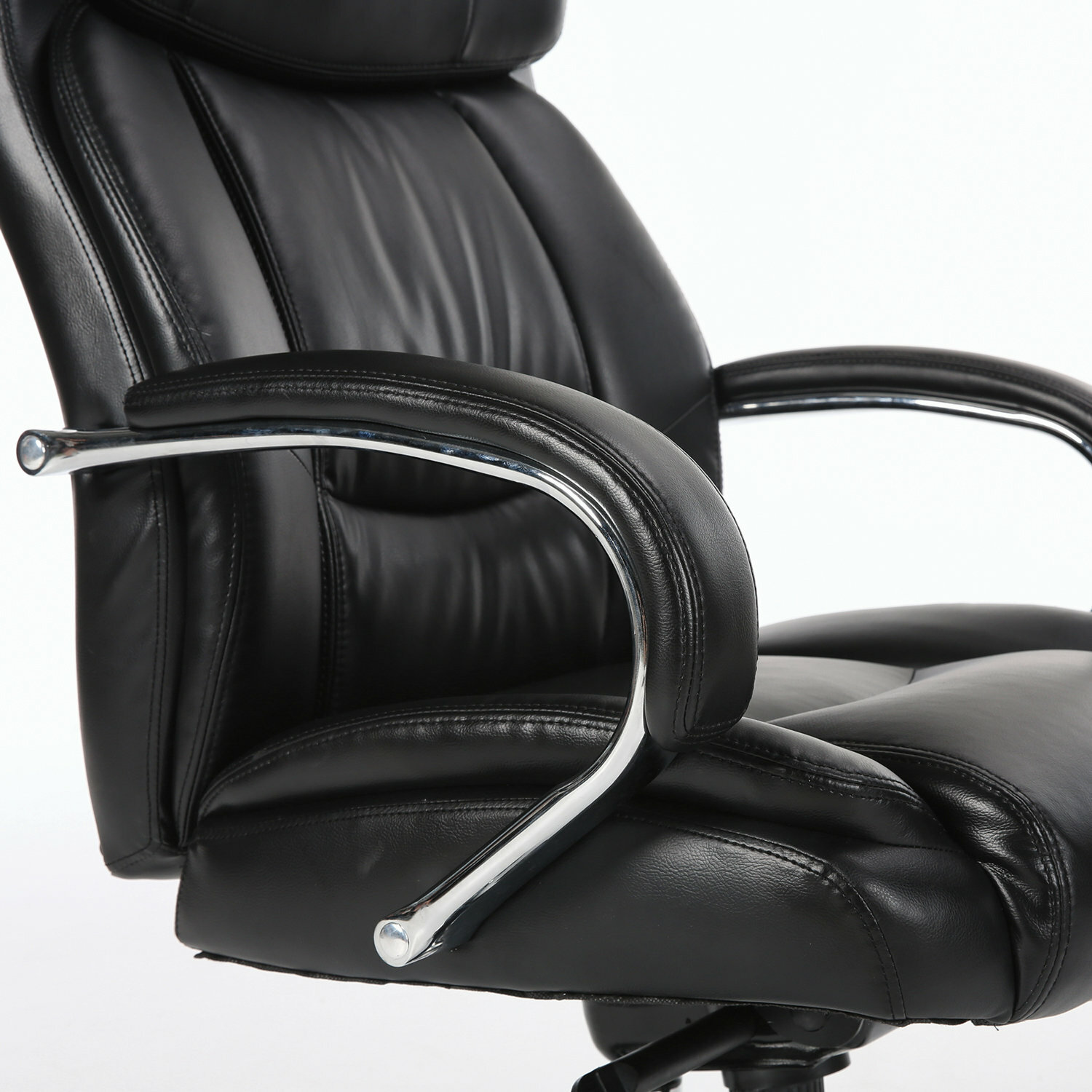 Кресло офисное BRABIX PREMIUM "Direct EX-580", хром, рециклированная кожа, черное, 531824 - фотография № 14
