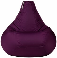 Кресло-мешок Груша Нейлон фиолетовый 120х80 размер XXL, Чудо Кресло, ручка, люверс, молния, непромокаемый пуфик мешок для дома, для улицы