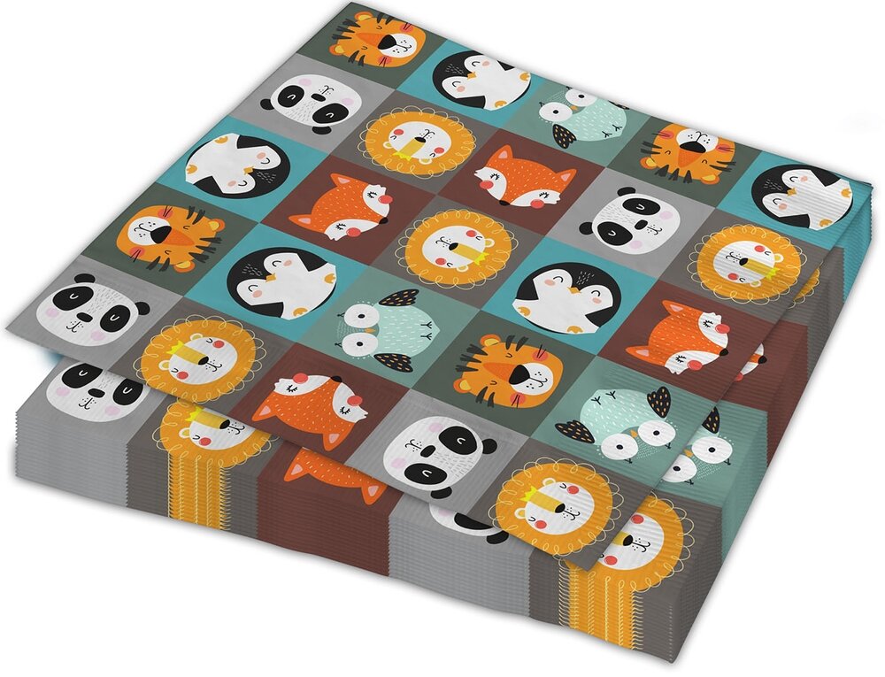 фото Набор салфеток Хэппи Зоо (2 упаковки), 40 шт, ND Play