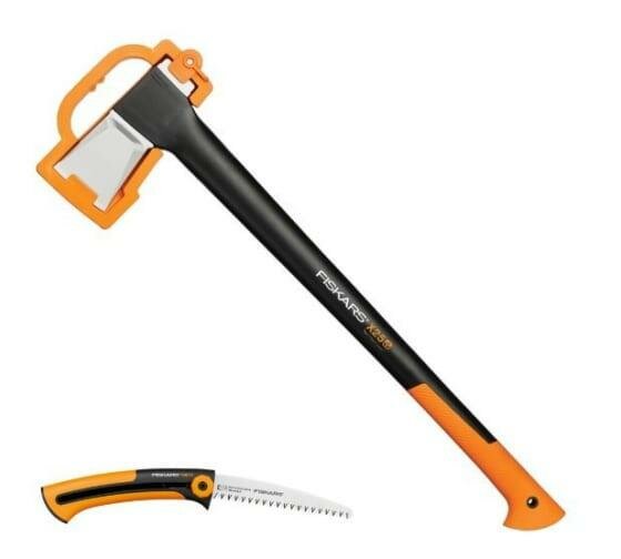 Топор - колун FISKARS X25 - XL + пила 1025437