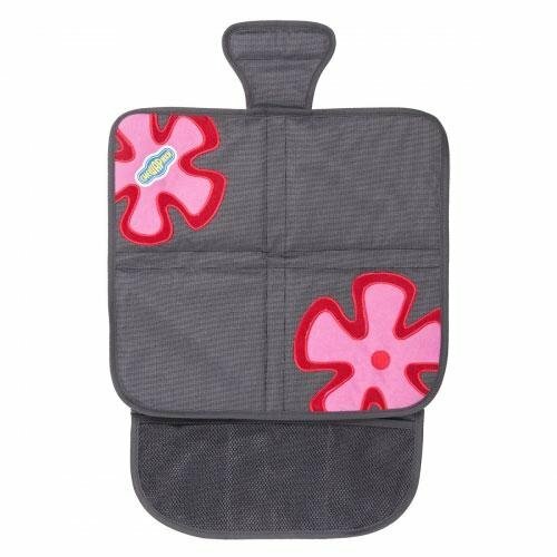 фото Защитная накидка "Смешарики" под детское кресло на сиденье серый-красный