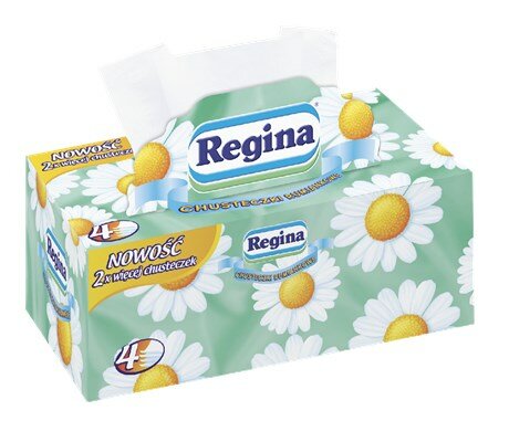 фото Салфетки бумажные Regina косметические с ромашкой 4-слойные, 110шт