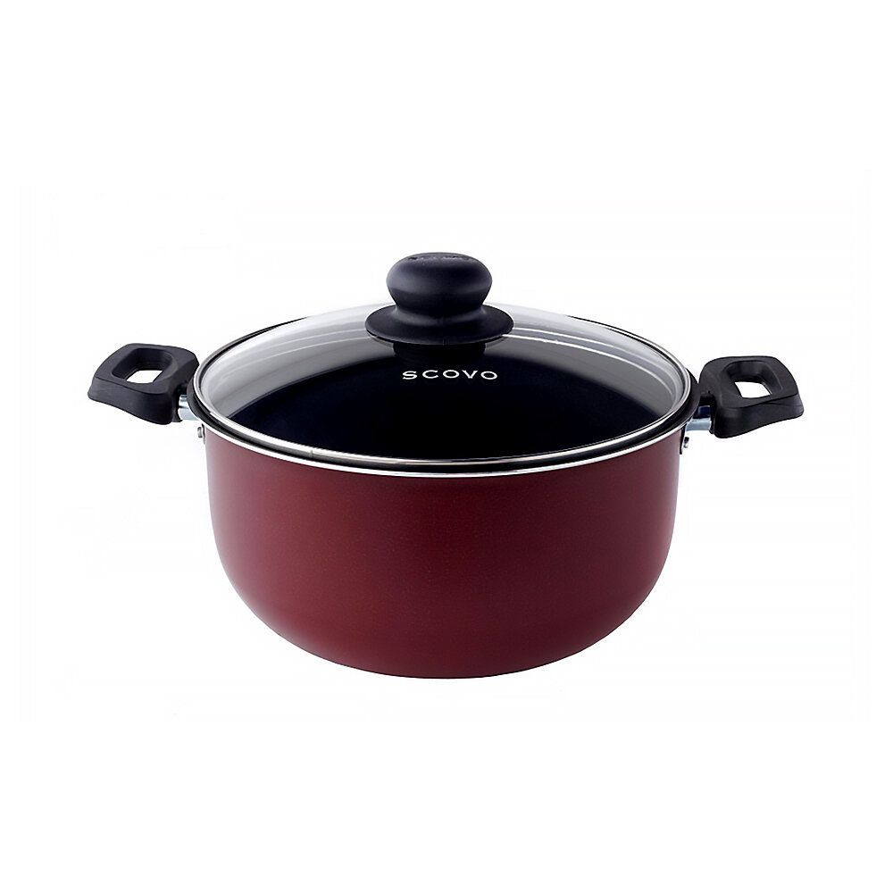 Кастрюля Scovo Expert СЭ-006 с крышкой, алюминиевая, 2,5 л