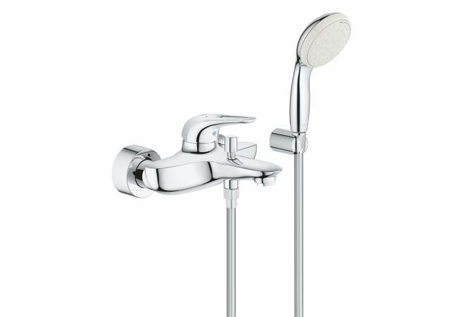 Смеситель GROHE Eurostyle New для ванны с душевым набором, хром (3359230A)