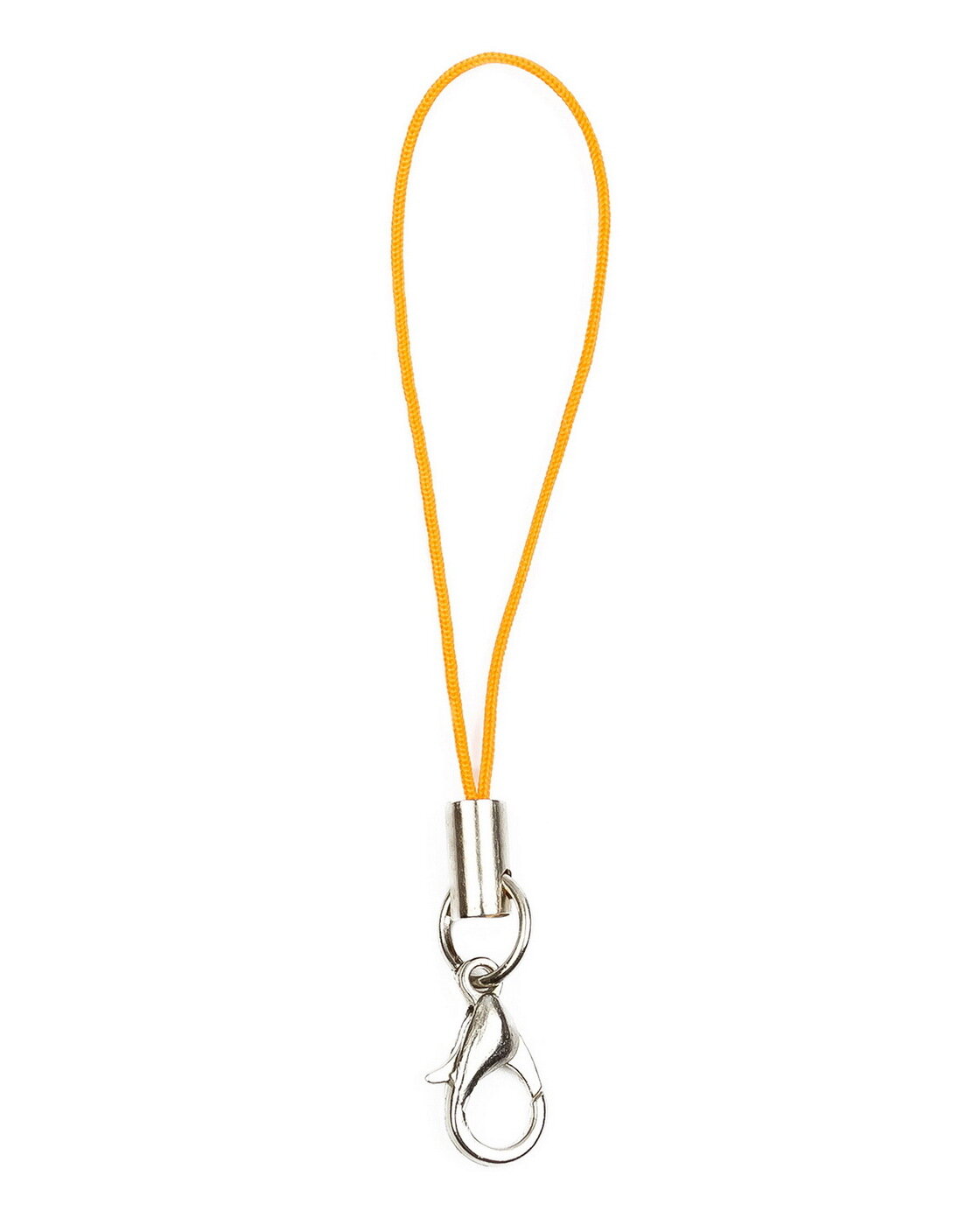 Шнурок для мобильного телефона с колечком размер колечка 6 размер карабина 12х6 цвет оранжевый 20 
