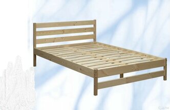 Двуспальная кровать из массива сосны "Соня" 200x200