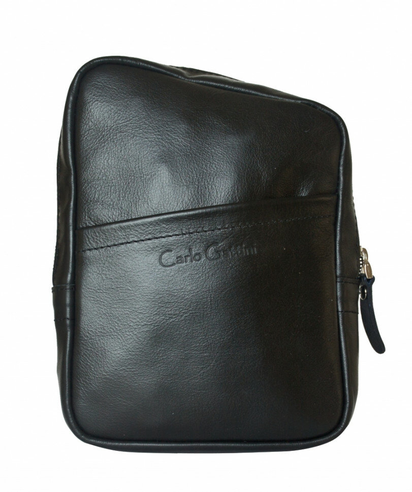 Набедренная мужская кожаная сумка Carlo Gattini Salter 7501-01 черная