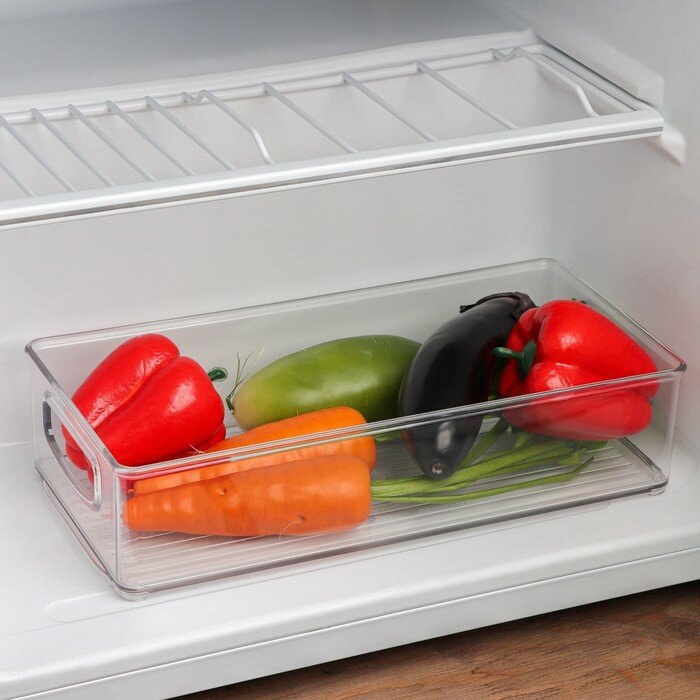 Органайзер для холодильника 31,2х15,2х7,5см Berkana, цвет прозрачный - фотография № 1