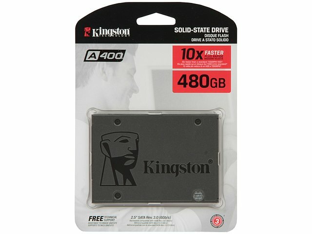 SSD-диск Kingston SSD диск 480ГБ 2.5 Kingston A400 SA400S37/480G (SATA III) (ret)