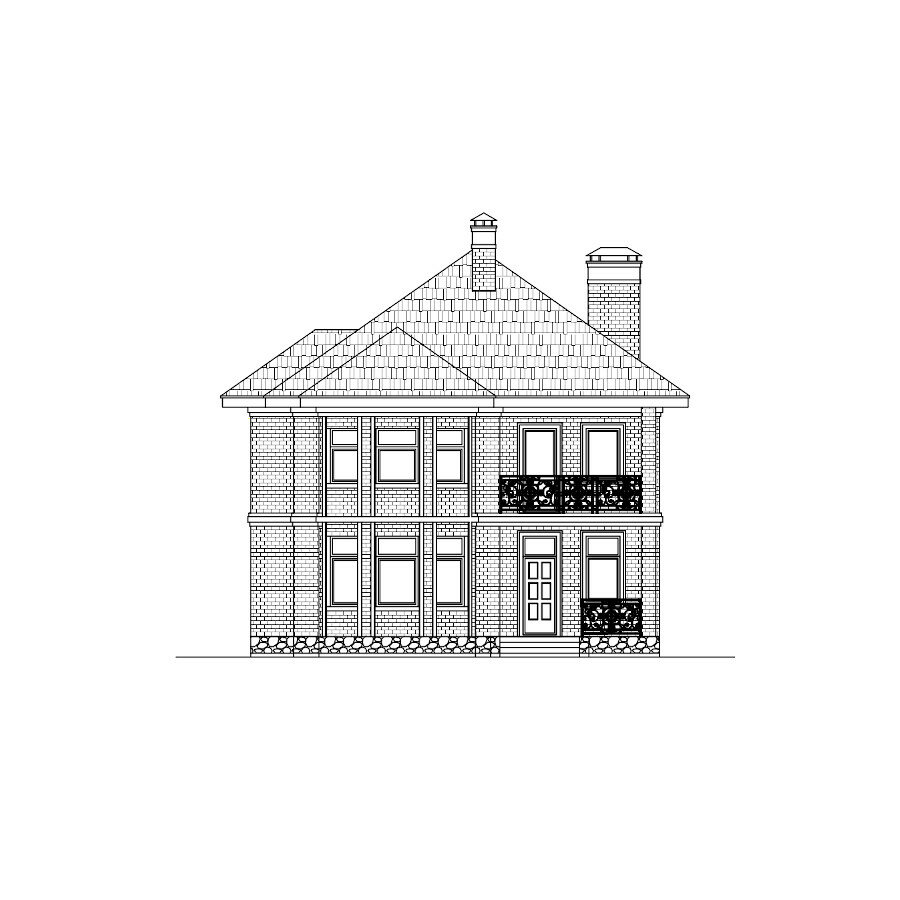 62-41AL-Catalog-Plans - Проект двухэтажного дома из газобетона с террасой - фотография № 3