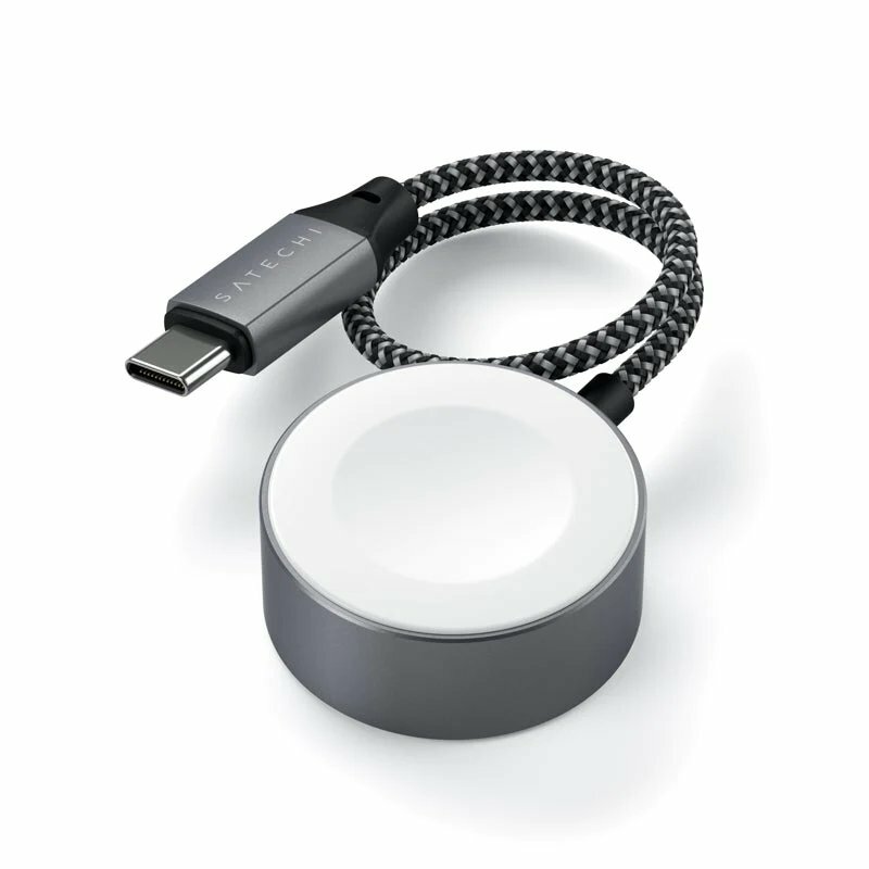 Беспроводное магнитное зарядное устройство для Apple Watch Satechi USB-C Magnetic Charging Cable для Apple Watch. -Цвет: серый космос