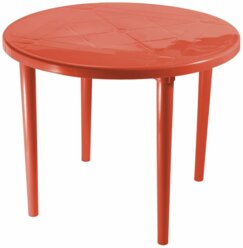 Стол пластиковый круглый Стандарт Пластик d 90 см красный