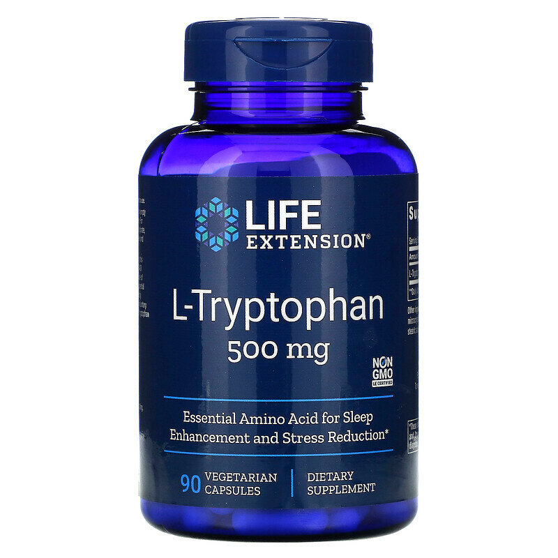 Life Extension L-Tryptophan (L-триптофан) 500 мг 90 капсул