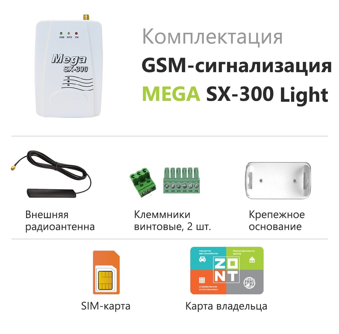 GSM-сигнализация MEGA SX-300 Light с WEB