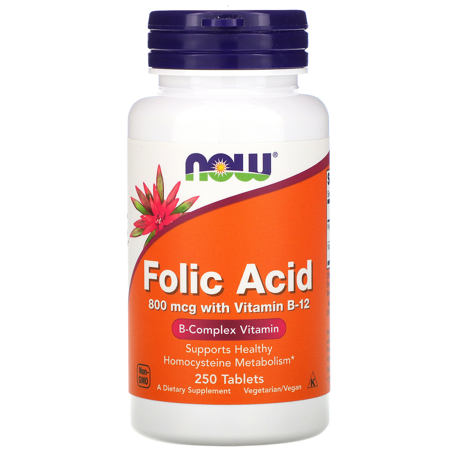 Таблетки NOW Folic Acid with Vitamin B-12