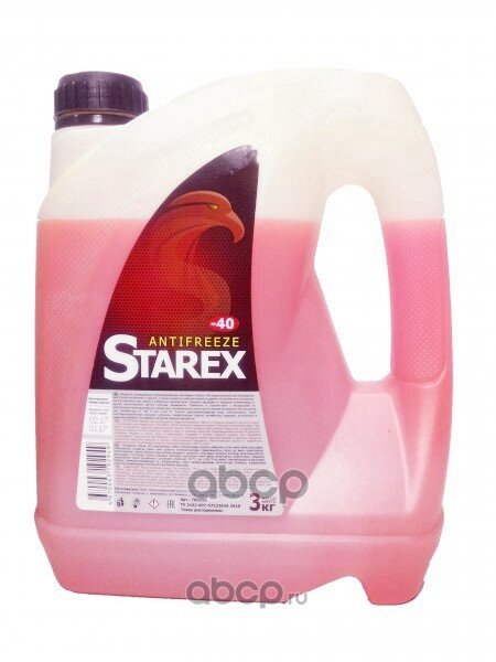 Антифриз Starex Готовый 3кг -40°с Красный (Юг) Starex арт. 700706