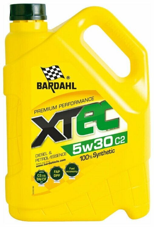 Моторное масло Bardahl XTEC C2 SN/CF 5W-30 синтетическое 4л 36532