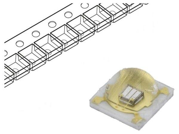 Светодиод LITE-ON LTPL-C034UVD375, LED; УФ; 3535; 130°; 500мА; -d: 370-380нм; 4В; SMD; 3,45x3,45x2,13мм, 1шт