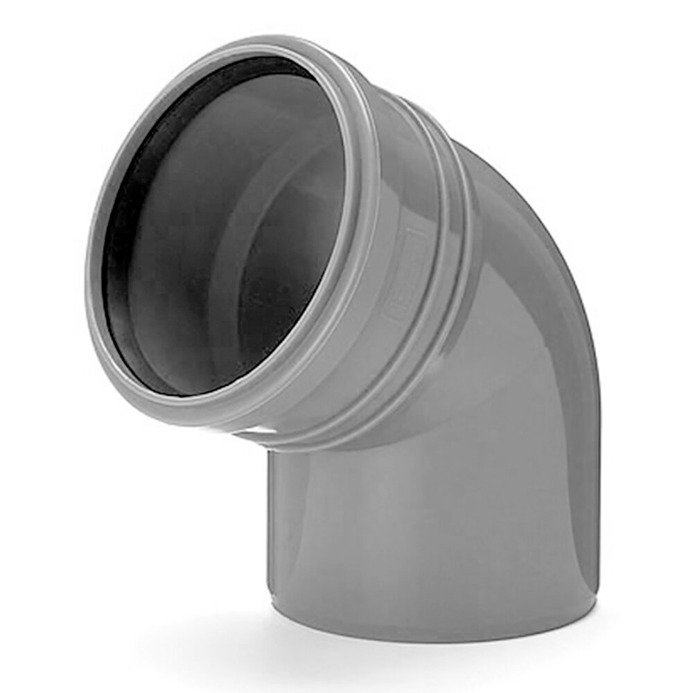 фото Колено канализационное d110 мм угол 67°, 1 шт. в заказе