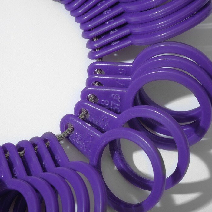 Прибор для измерения размера кольца, 15,6*4,1*2,9 см, цвет фиолетовый - фотография № 2