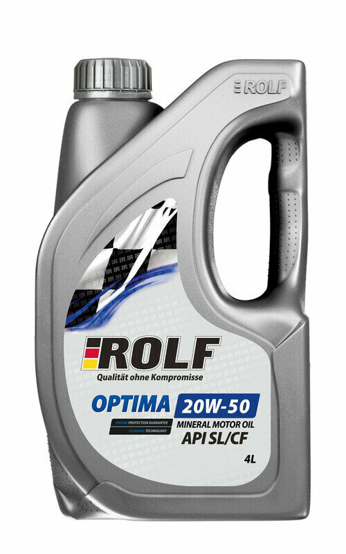 Масло моторное ROLF Optima 20W50 минеральное SL/CF 4 л