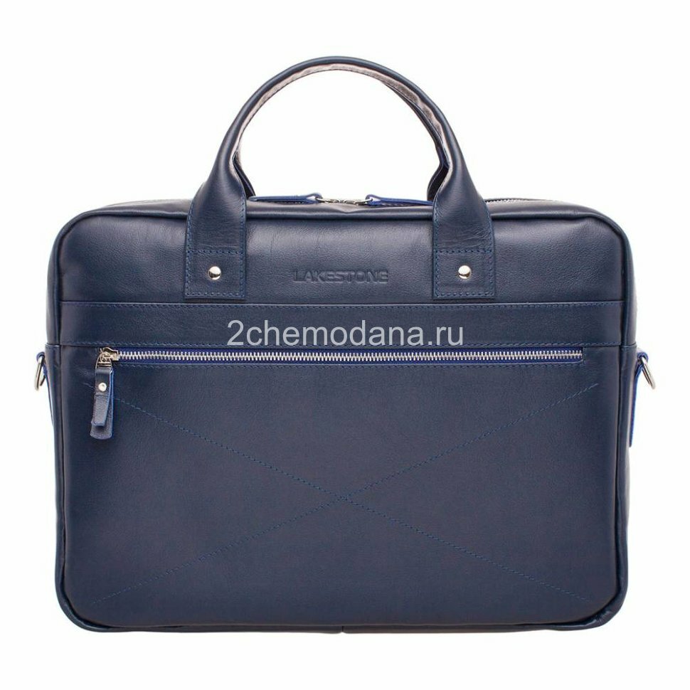 Мужская кожаная деловая сумка LAKESTONE Bartley Dark Blue 923201/DB