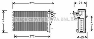 Радиатор отопителя Peugeot 206/206 CC/206 SW 98>12 Citroen Xsara Picasso 99>12 AVA COOLING SYSTEMS PE6199