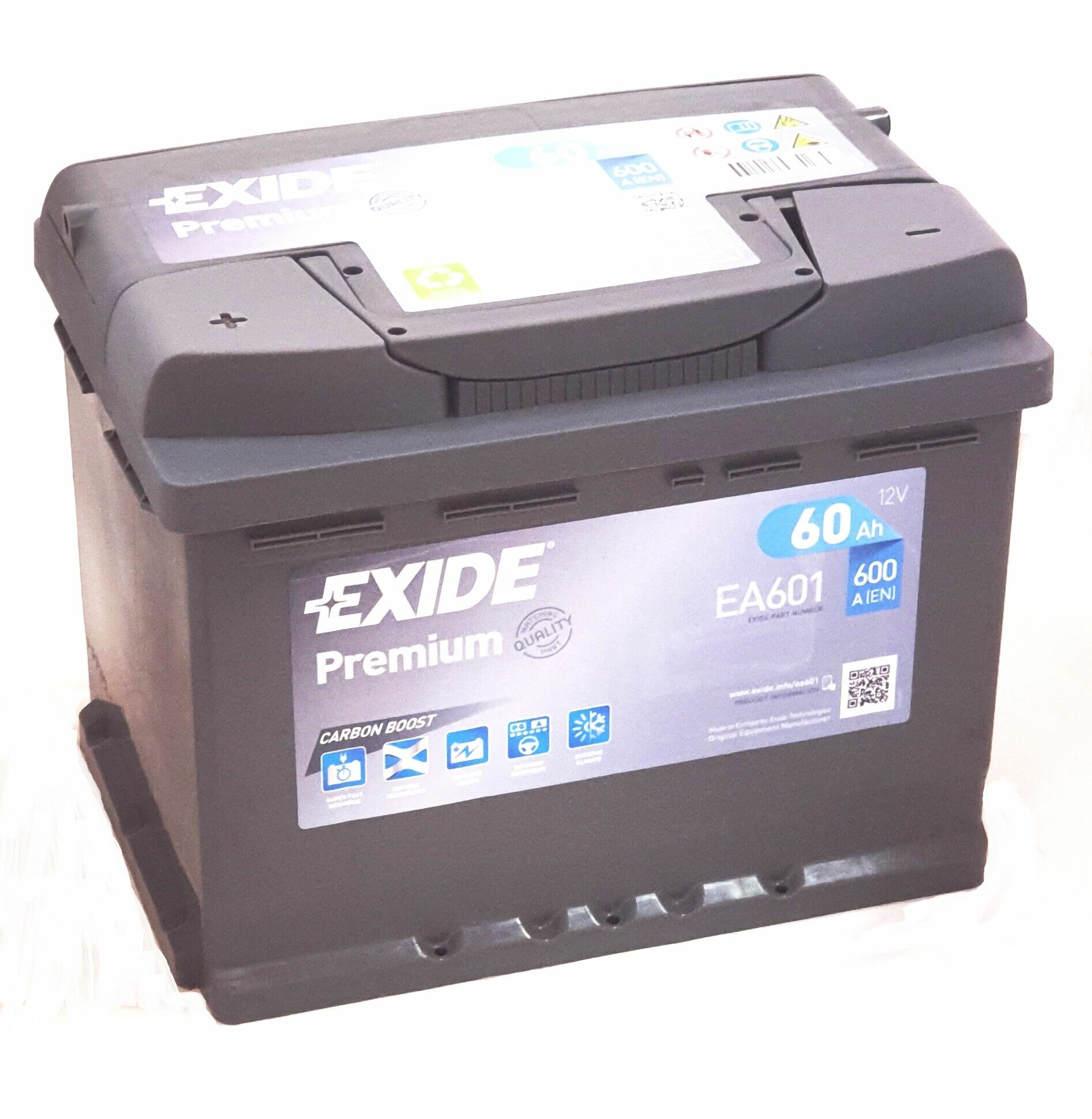 Аккумулятор Exide Premium 60Ач прямая полярность EA601