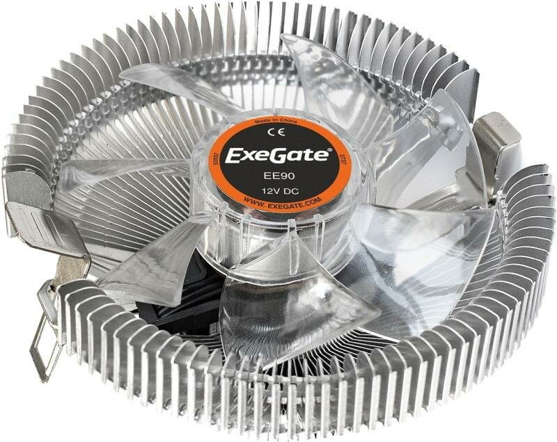 Exegate EX286149RUS Кулер EE90 ExeGate (Al, LGA775/1150/1151/1155/1156/1200/AM2/AM2+/AM3/AM3+/AM4/FM1/FM2/754/939/940, TDP 75W, Fan 90mm, 2200RPM, Hyd