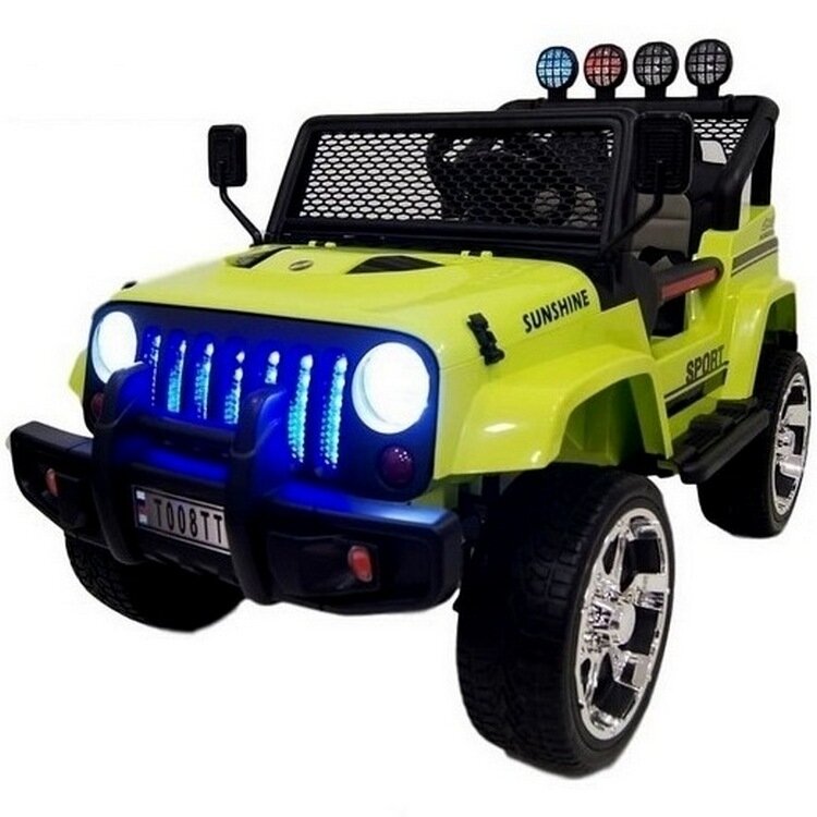 RIVERTOYS электромобиль Jeep T008TT с дистанционным управлением - зеленый