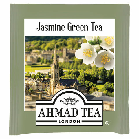 Чай AHMAD (Ахмад) "Jasmine Green Tea", комплект 5 шт., зелёный с жасмином, 100 пакетиков по 2 г, 475i-08 - фотография № 2