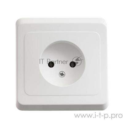 Розетка 1-м СП Этюд 16А IP20 без заземл. бел. SchE Pc16-001b Pc16-001b