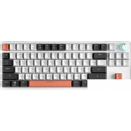 Клавиатура Cyberlynx ZA87 White Black Orange (TNT Yellow)