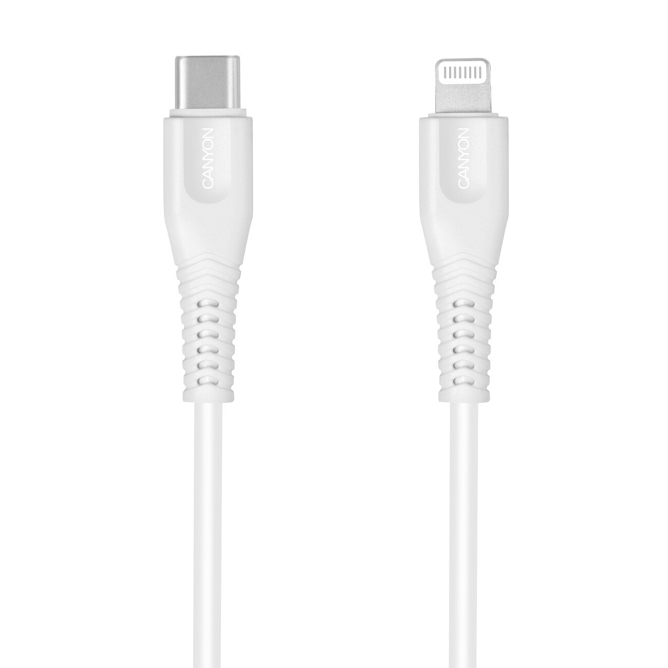 Кабель Lightning Canyon 1.2м MFI USB Type-C/Lightning White (CNS-MFIC4W)