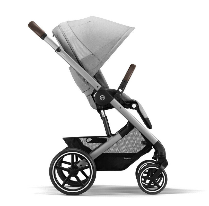 Cybex Balios S Lux Прогулочная коляска (2023), рама Silver, текстиль Lava Grey