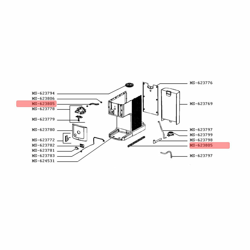 Трубка кофеварки Krups, L=180 мм (MS-623805)