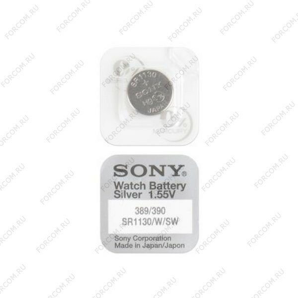 Батарейка SONY SR1130/W/SW 389/390 (0%Hg)