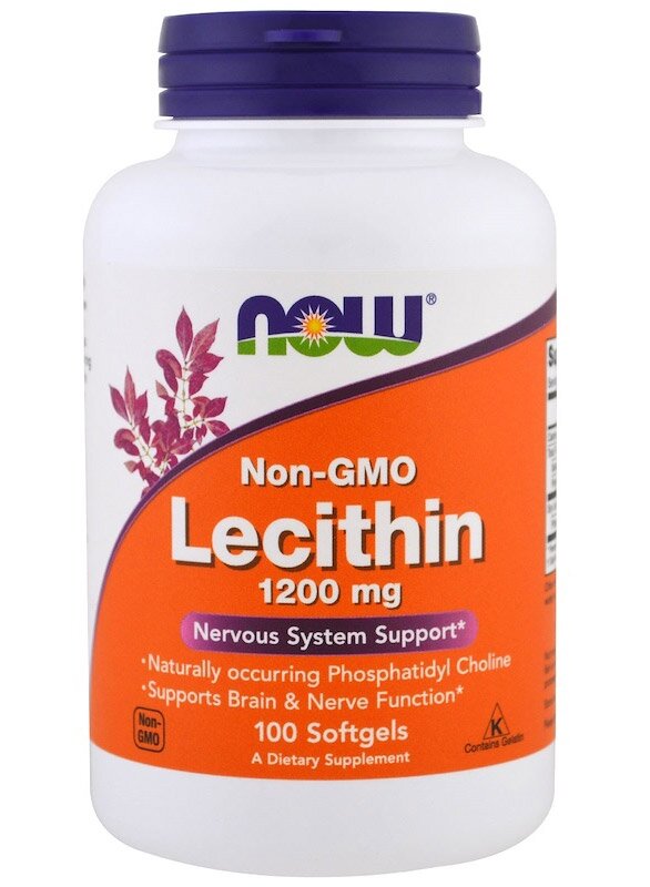 NOW Lecithin 1200 mg (100 гелевых капсул)
