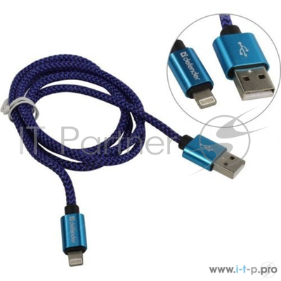 Кабель Lightning TO USB2 1M Blue Ach01-03t 87811 Defender 87811 .