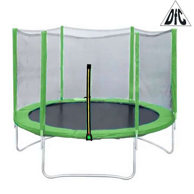 Батут DFC Trampoline Fitness 12 футов с внешней сеткой (зеленый) 12FT-TR-LG